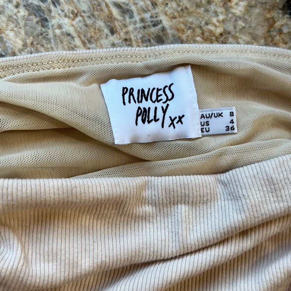 Princess Polly Beige Ruched skirt - Picture 7 of 7
